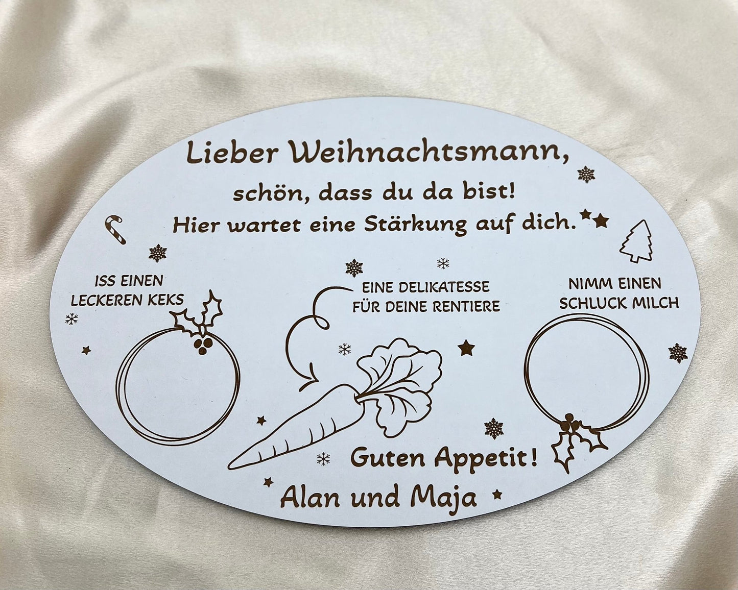 Teller für den Weihnachtsmann