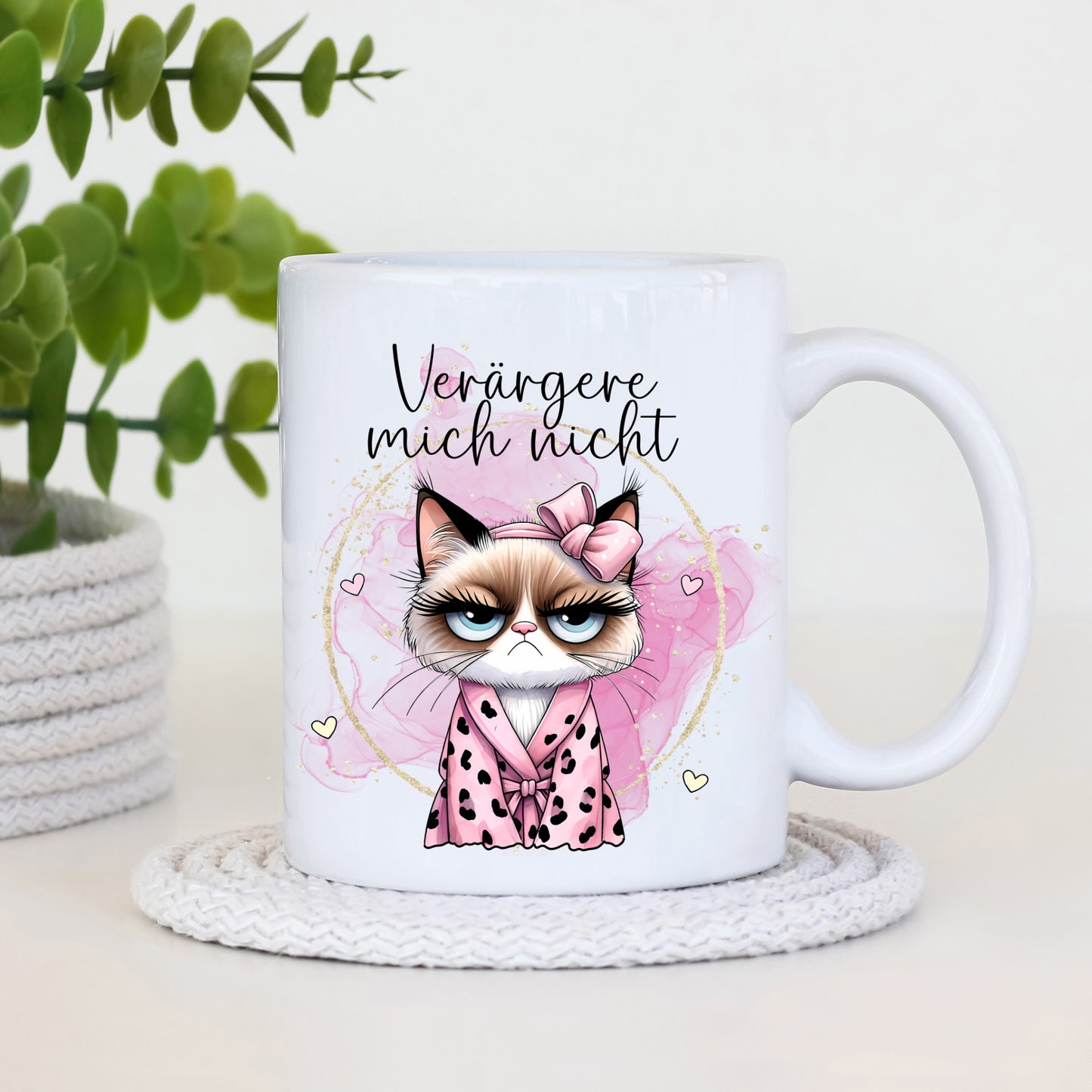 Tasse Katze - Verärgere mich nicht - pink