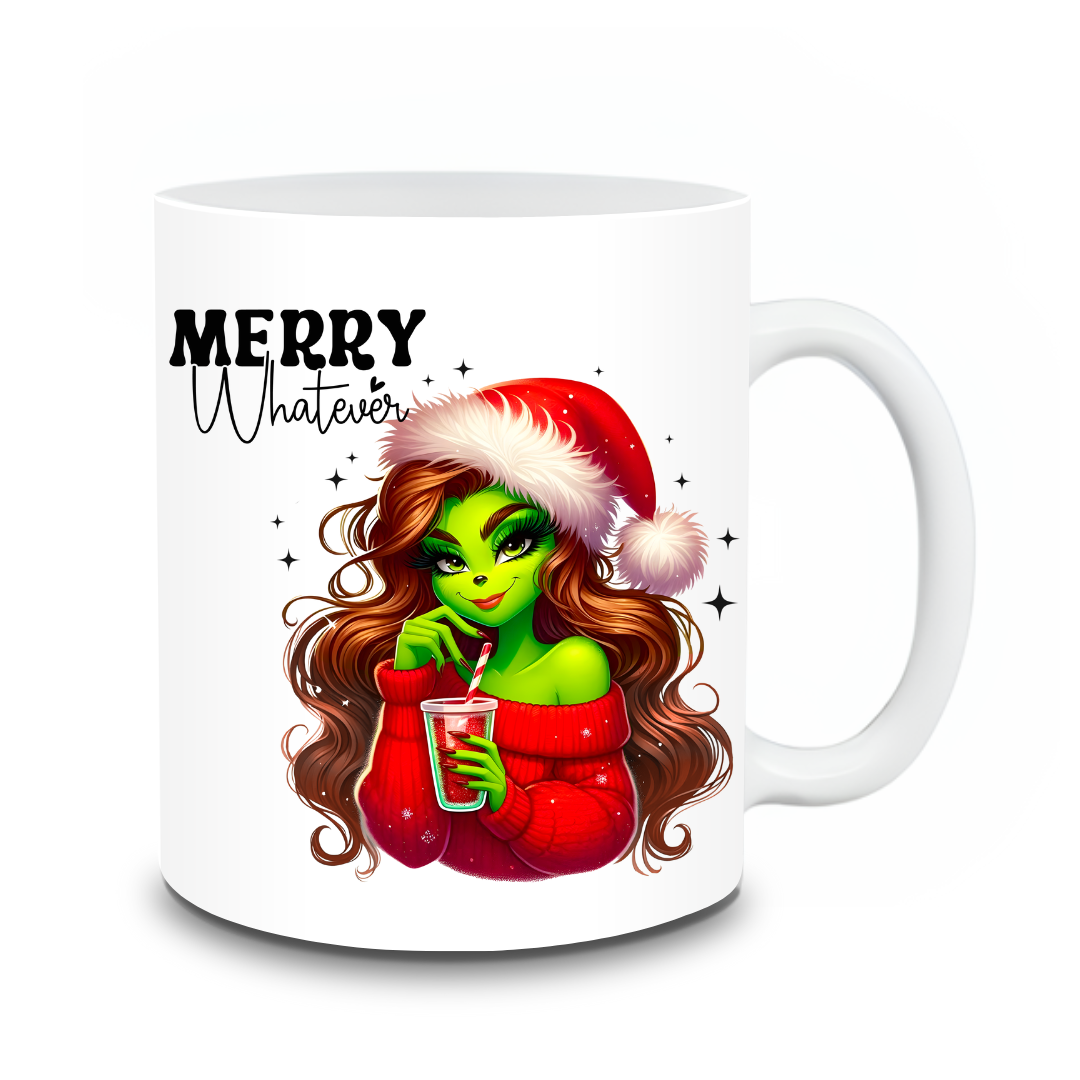 Becher mit Lady Grinch - Merry Whatever